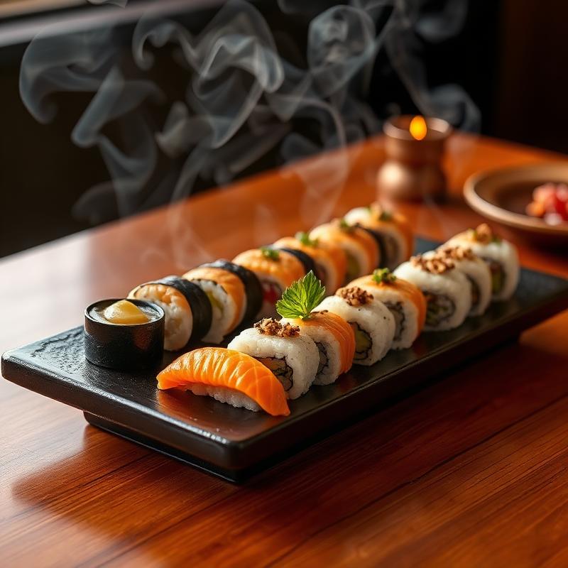 Sushi Platte mit Nigiri und Maki